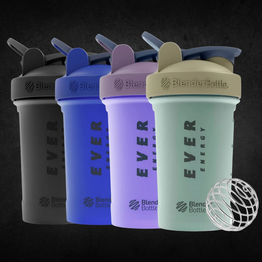 EVER ENERGY BlenderBottle in den Farben Schwarz, Blau, Lila und Camo