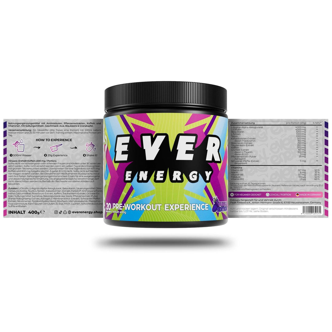 Pre Workout Experience Inhaltsstoffe Performance Bundle